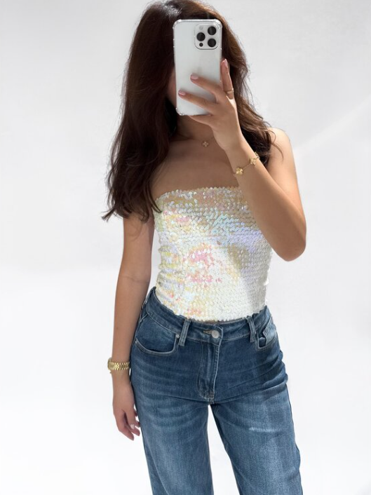 Kaia Shimmer Top