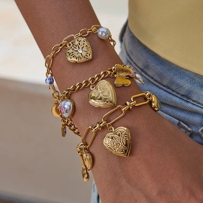 Lena Azure Locket Bracelet