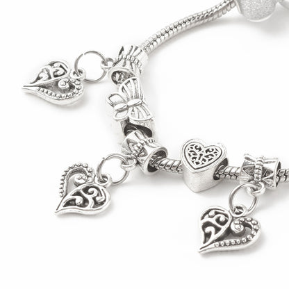 Heart charm bracelet