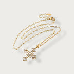 Ice Pulse Cross Necklace