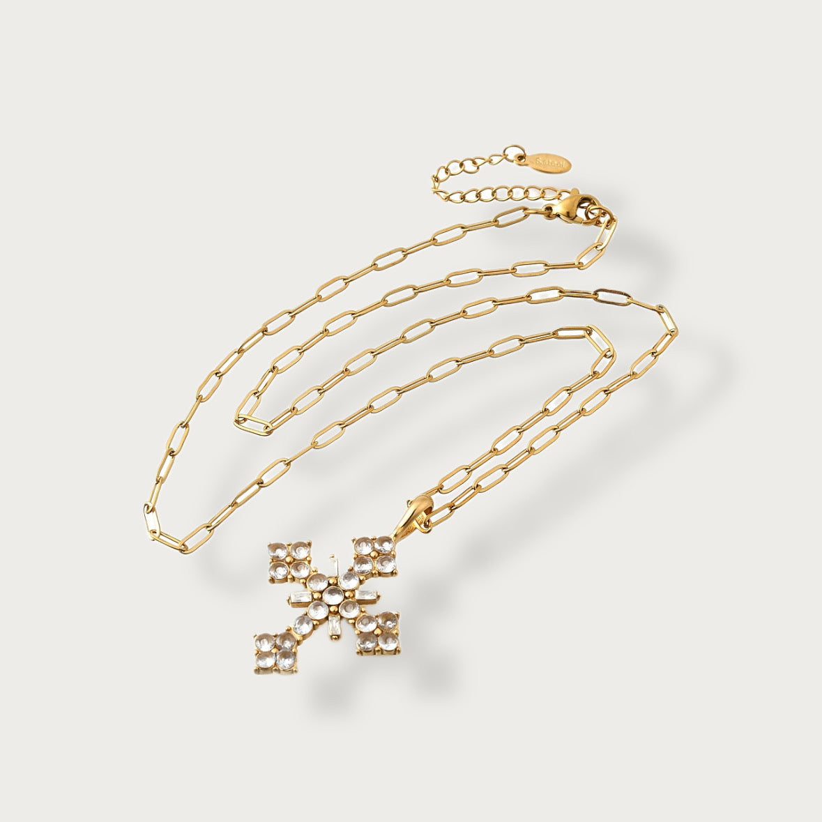 Ice Pulse Cross Necklace