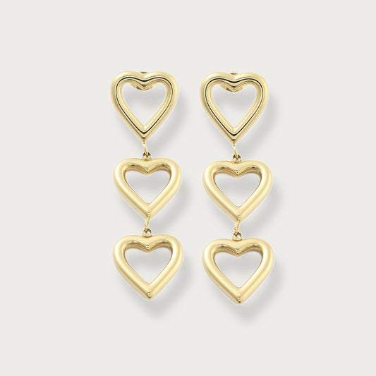 Open heart earrings