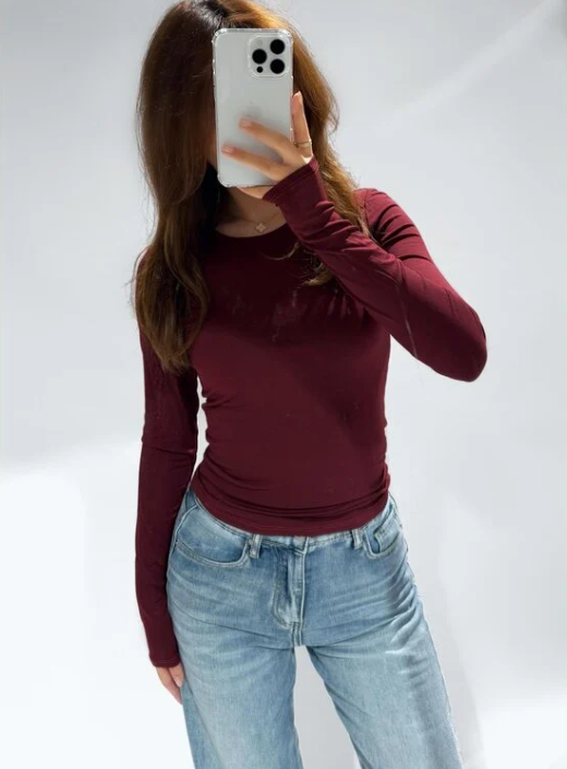 Kailea Top Bordeaux Rood