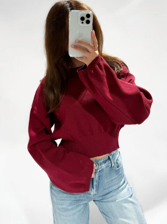 Yana sweater bordeaux rood